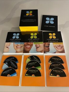 Living Language French Complete Set - 3 workbooks and 9 CD’s